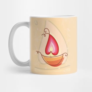 Decorative Oil Lamp Diwali Festival of Light Greeting For Everyone Mug